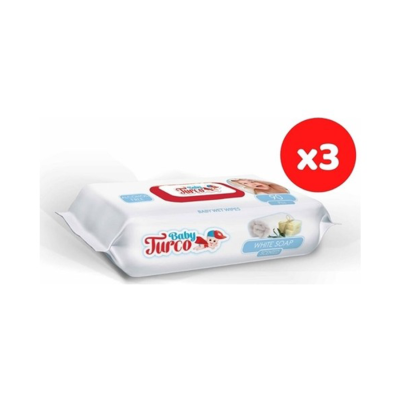 Beyaz Sabun Kokulu Islak Havlu 3x90