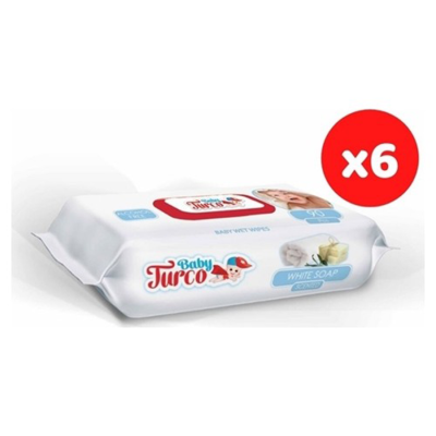 Beyaz Sabun Kokulu Islak Havlu 6x90