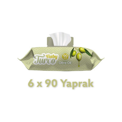 Zeytinyağlı Islak Bebek Havlusu 6x90