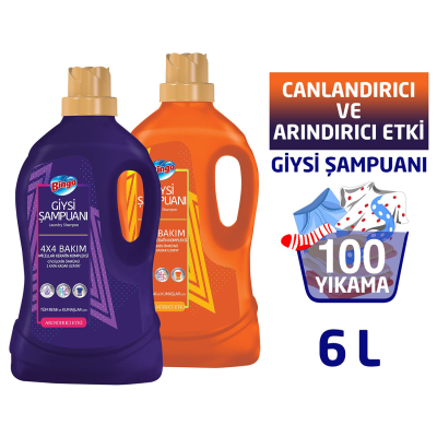 Giysi Şampuanı Canlandırıcı Ve Arındırıcı Etki 2'li 6 Lt