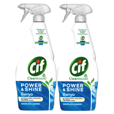 Power Shine Cleanboost Sprey Temizleyici Banyo İçin Temizleyici ve Kireç Çözücü 750 ML X2