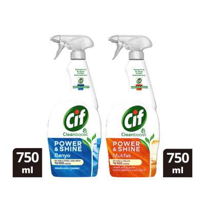 Power Shine Cleanboost Sprey Temizleyici Banyo 750 ML & Mutfak 750 ML