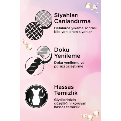 Hassas Bakım Sıvı Çamaşır Deterjanı 3L (50 Yıkama) Siyah Yenileme