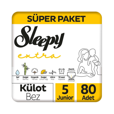 Extra Günlük Aktivite Süper Paket Külot Bez 5 Numara Junior 80 Adet