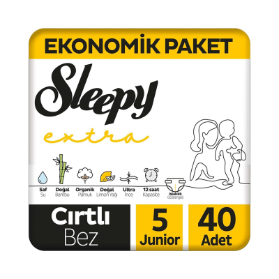 Extra Günlük Aktivite Ekonomik Paket Bebek Bezi 5 Numara Junior 40 Adet