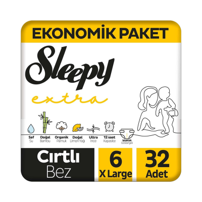Extra Günlük Aktivite Ekonomik Paket Bebek Bezi 6 Numara Xlarge 32 Adet
