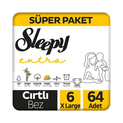 Extra Günlük Aktivite Süper Paket Bebek Bezi 6 Numara Xlarge 64 Adet