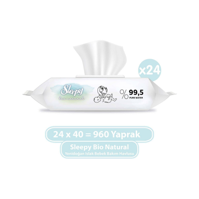 Bio Natural Islak Bebek Bakım Havlusu 24x40