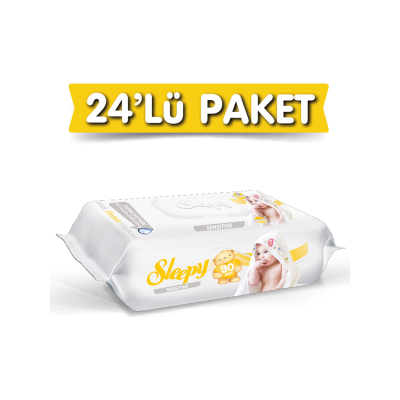 Sensitive Islak Havlu 24x90 Yaprak