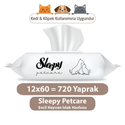 Petcare Evcil Hayvan Islak Havlusu 12X60 Yaprak